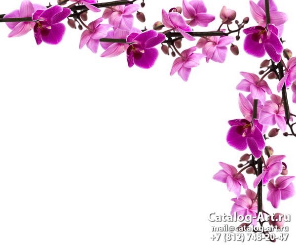 Натяжные потолки с фотопечатью - Розовые орхидеи 26